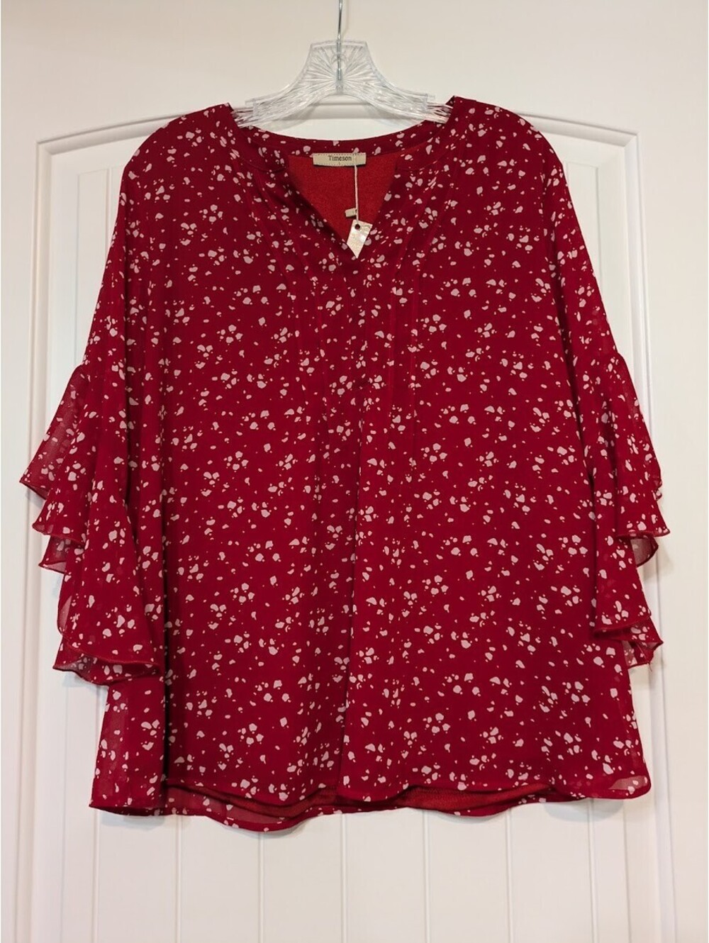 Timeson Red Blouse L Soft Vanilla